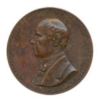 Medal z wizerunkiem rektora Szkoły Głównej Józefa Mianowskiego, wybity w 50. rocznicę jej powstania.