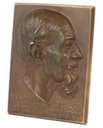 Plakietka z brązu z popiersiem lekarza i anatoma Zygmunta Laskowskiego, 1918 rok