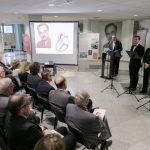 Przemawiający prof. Krzysztof J. Filipiak podczas otwarcia wystawy „1920-2020. 100 lat nauczania interny. Mściwój Semerau-Siemianowski – ojciec współczesnej kardiologii”, 2020